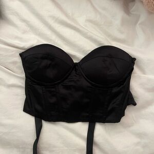 Elegant Black Bustier Top